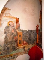 Affresco del 1568 con San Francesco in adorazione_Convento dei Cappuccini a Mesagne.