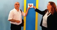 Il vice sindaco Canuto e la direttrice Leroy Mesagne, Luisa D'Adamo.
