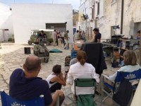 La troupe nel centro storico di Mesagne.
