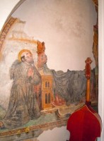 Affresco del 1568 con San Francesco in adorazione Convento dei Cappuccini a Mesagne