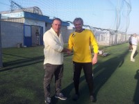 Il presidente Todisco e il portiere Negro.