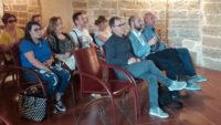 Nella foto, in prima fila, il sindaco Molfetta assieme agli assessori Calò e Marotta.