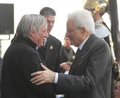 Don Ciotti e il presidente Mattarella.