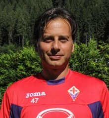 Con la divisa della Fiorentina