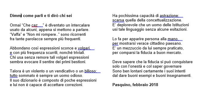 Dimmi come parli