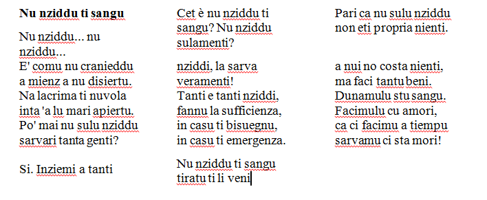 zziddu ti sangu