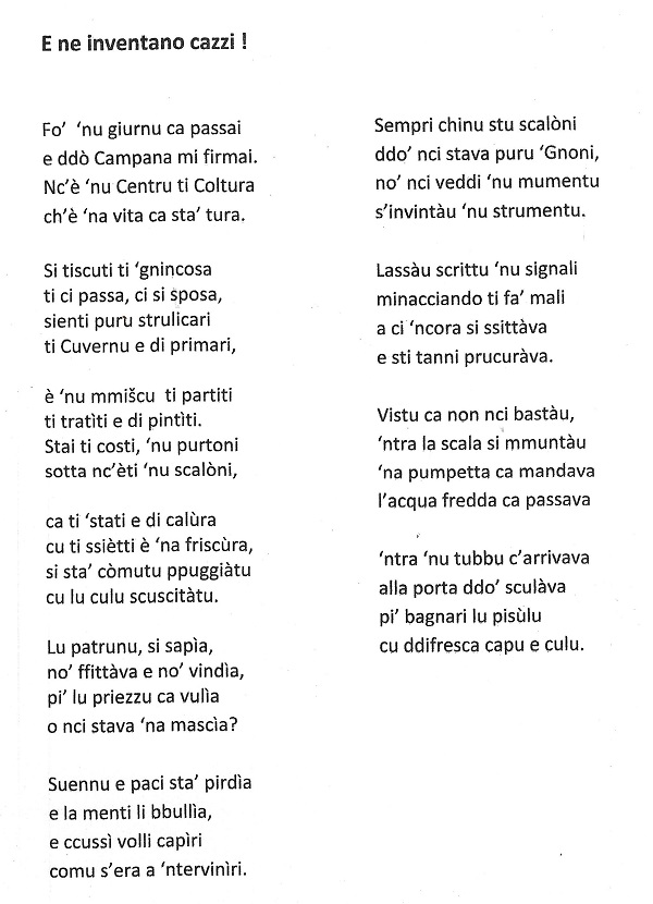E NE INVENTANO CAZZI!