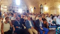 Da sinistra l'arch. Caliolo, la'assessore D'Ancona, il sindaco Molfetta e il Prefetto Valeri.