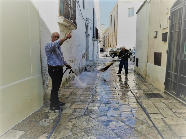 pulizia sstrade centro storico